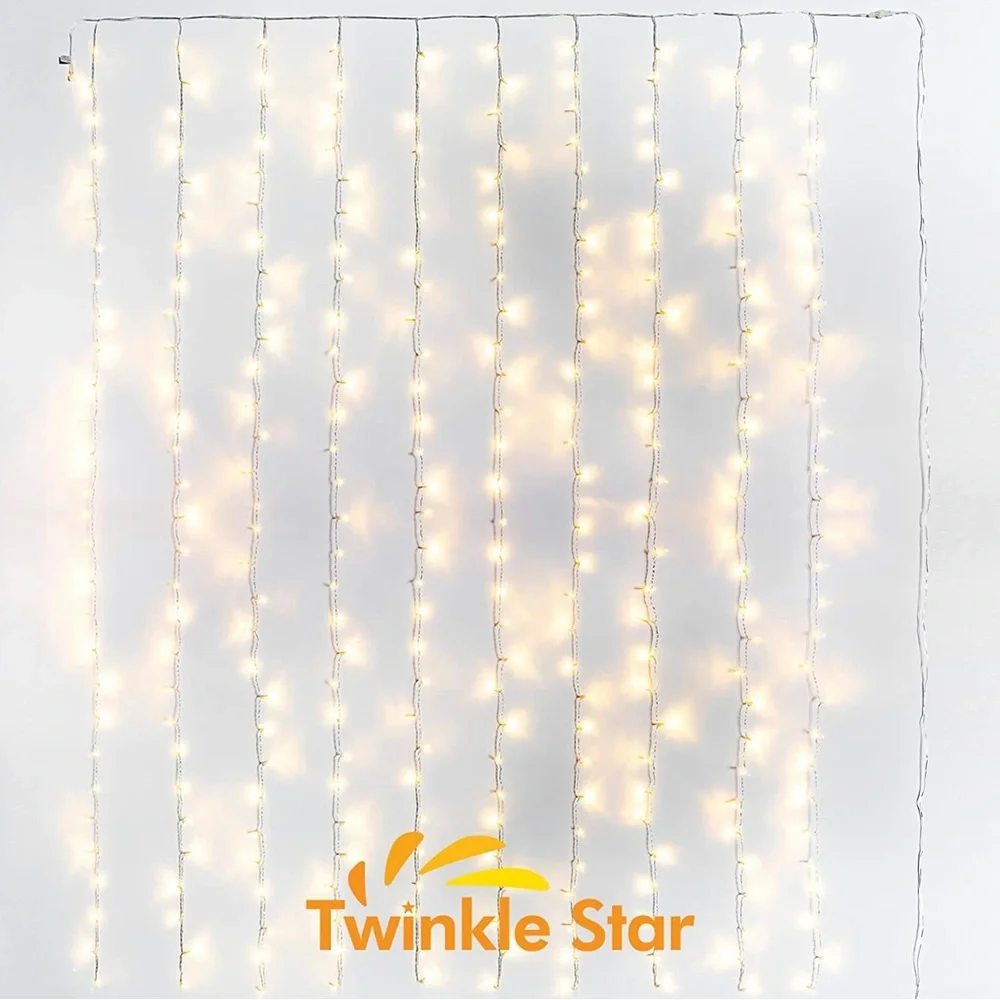 Twinkle Star 300 LED Window Curtain String Light